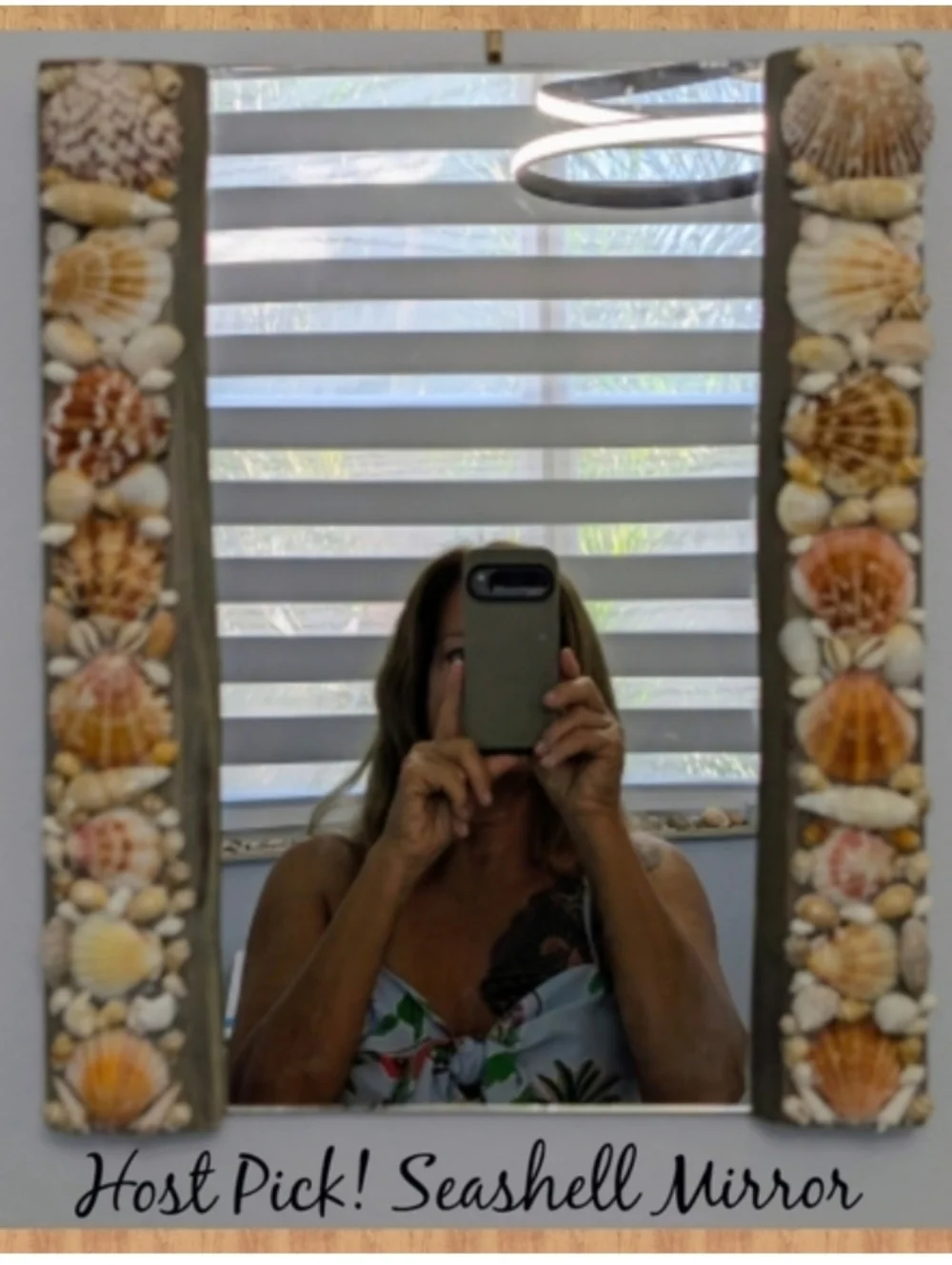 Shell Art Mirror, Seashell Art, Decorative Mirror, Home Decorl Seashells Coastal